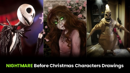 nightmare before christmas characters drawings